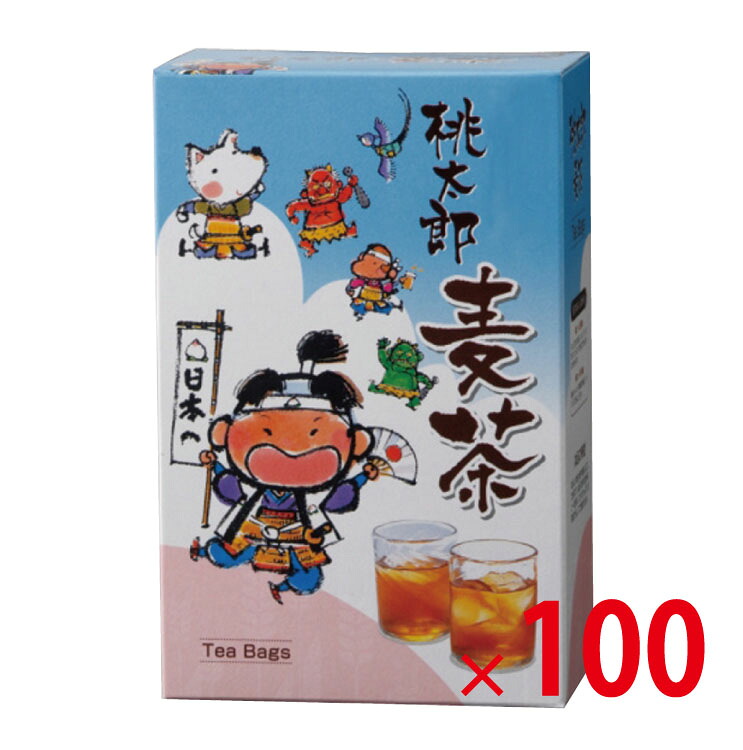 【送料無料（北海道・沖縄除く）】桃太郎麦茶5P（箱入） 100個セット【代引き不可】｜粗品デポ店