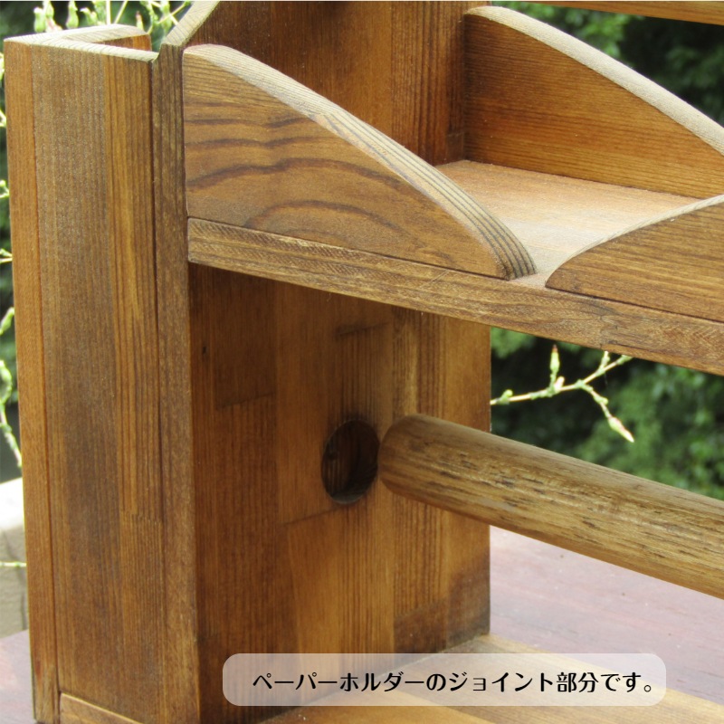 木製 キッチンやアウトドアに便利 3種が入るペーパーラックl キャンプ キッチンペーパー Boxティッシュ ティッシュケース キッチン収納 キッチン整理用品 280 長サイズのキッチンペーパー Salon Raquet De