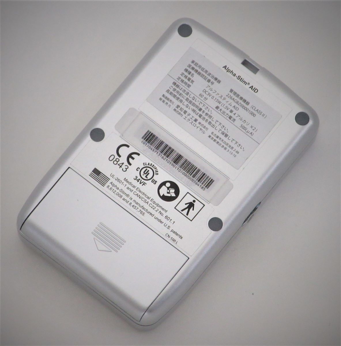 アルファスティム AID Alpha-Stim 低周波治療器 不眠、痛み、不安、鬱、ストレス、ADHD、自閉症などに起因する各種症状の軽減実績があります。