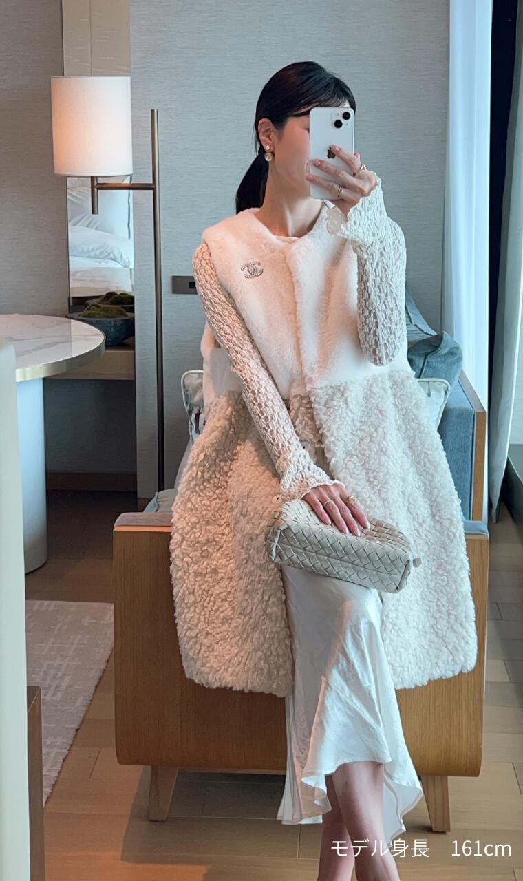 【 シャルムジレ 】 ロングジレ ロングベスト レディース フェイクファー ボアベスト 裏地付き 軽量 あったか 大人 上品 きれいめ 体型カバー 秋冬 アウター カジュアル 通勤 通学 ギフト プレゼント so4store ソフォーストアー 20,860円
