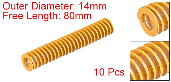 ソウテン ダイスプリング 圧縮ダイスプリング 外径14mm 長さ80mm ス