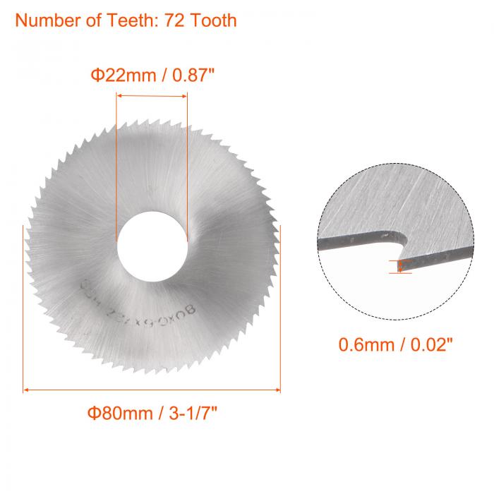 市場 ソウテン 72歯 直径80 6542高速度鋼 丸鋸ブレード HSS 厚さ0.6 mm フライスカッター