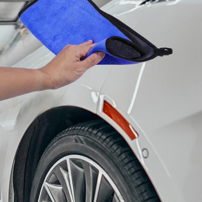 ギフト】 青 洗車 タオル マイクロファイバー 車 ディテール クリーニング 乾燥布