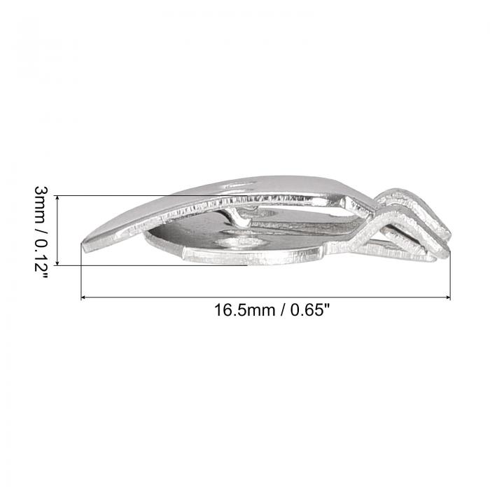 ソウテンブランクシューズクリップ鉄DIYクラフトデコレーション用シルバートーン24.5mmx14mm10個