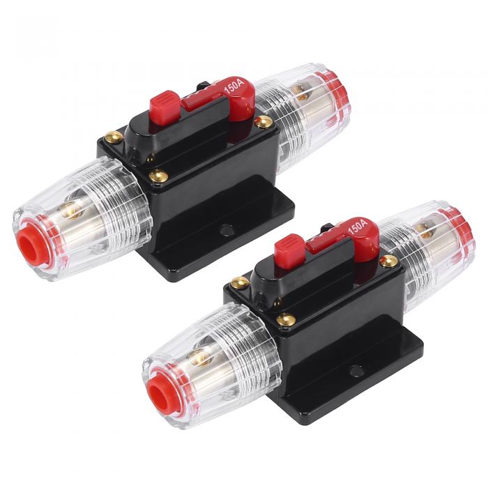 1027円 品質満点 ソウテン X AUTOHAUX インバーターサーキットブレーカー 車の手動リセット 防水 ステレオオーディオヒューズホルダー 150A 2個入り