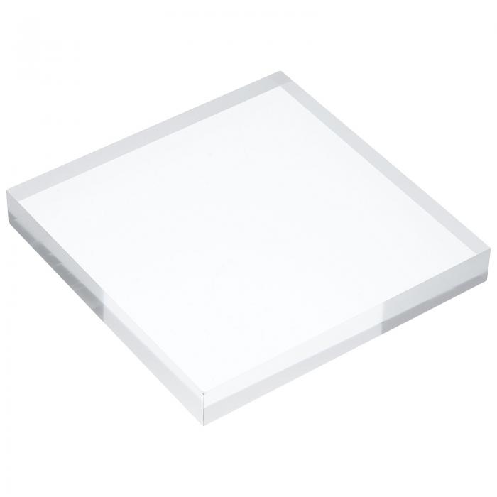 アクリルディスプレイスタンドベース 12x12x0.8\" ソリッドクリアスクエアディスプレイライザー 商業主義用 身寄り用見せびらかす 収集家ブル 宝飾品"