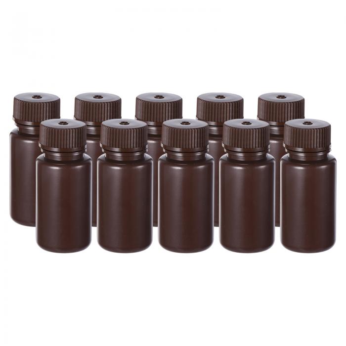 PATIKIL 200個 60ml しやく瓶 PEワイドマウスラウンドボトル ねじ釘旗がしら付き添い人 試験室用水しやく流動物益荒男見本蔵入り押捺 黄金色色