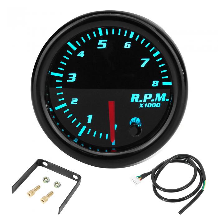 贅沢屋の X AUTOHAUX ダイヤル温度センサー 直径52mm 7カラーLED ガス 