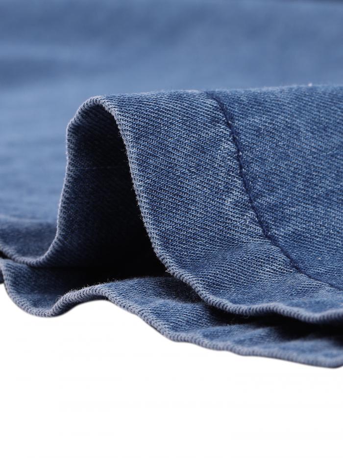 ソウテン Allegra K ジーンズ ジーンズ ワンピース 着衣 隠しお伴ウエストバンド付き フル前立て レディース とぼし青色 Xl Bairien Yamagata Jp