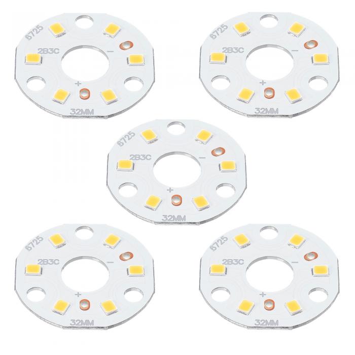 ソウテン LEDチップ COB LEDランプビーズ アルミニウム製 ナチュラルホワイト ライトLEDチップパワーフラッドランプスポットライト 供給アダプターエミッターサーマル インテリアモジュールソーラーアクセサリー懐中電灯 3W 120lm 4000-4500K 32mm 9-11VDC 10個入り
