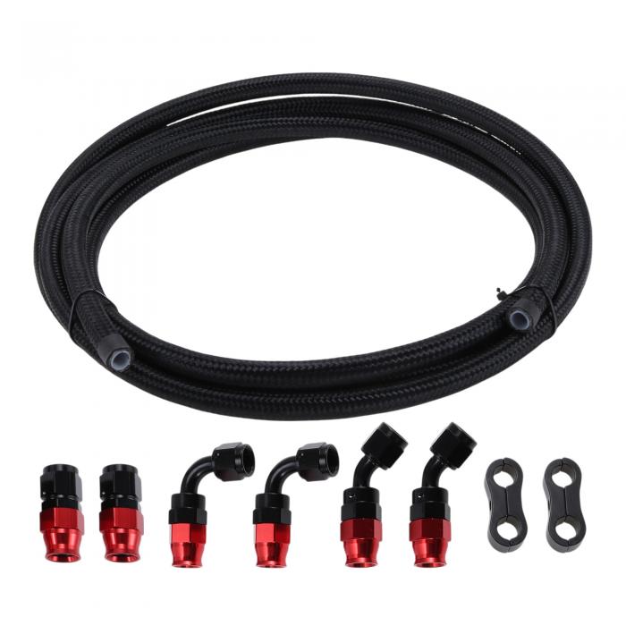 HEROFFIX AN6 燃料ラインキット 10ft バキュームホース 自動車用燃料ホース アダプターパイプクランプ 1 セット|ソウテン