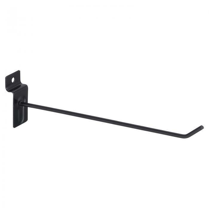 PATIKIL スラットウォールフック 2\" x 10\"" 100個 スラットウォールパネル用メタルディスプレイフック ペグボードハンガー グリッドウォール 車宿り 販売店 受け売り店 社会システム用 黒"