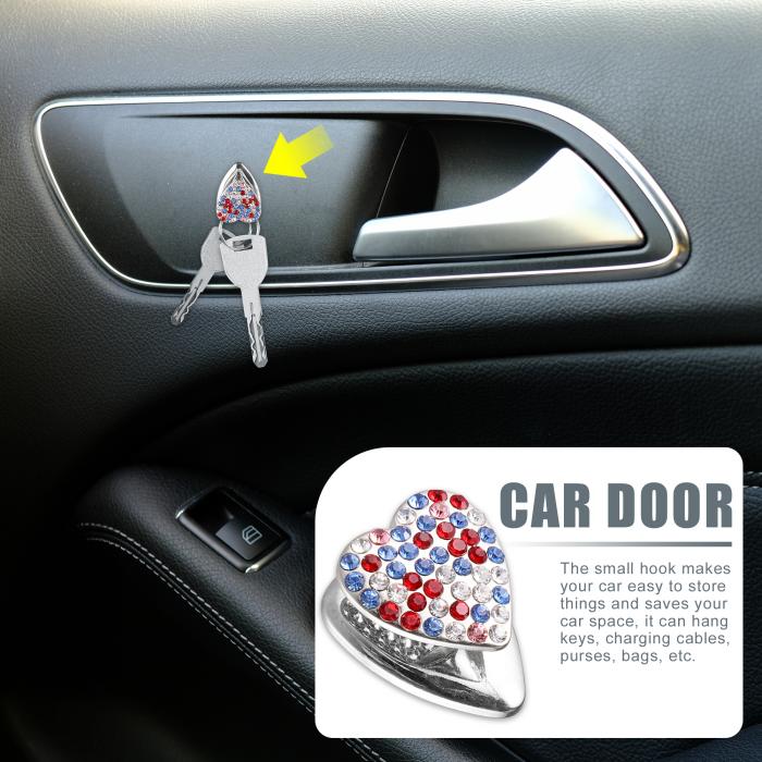最大69 オフ ソウテン ブリンブリンカーかわいいフック ダッシュボードフック 収納フック キー イヤホン 財布用 車の装飾アクセサリー 接着壁フック マルチカラー 5個