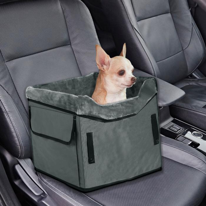 GLIDESMOOTH 小型犬用犬用車居敷き 携帯型犬用車旅する臥榻 車居敷き納める衣嚢猫うしろ側容器に並べる 犬ころ用旅する臥榻小型愛玩動物用 中型 薄墨色
