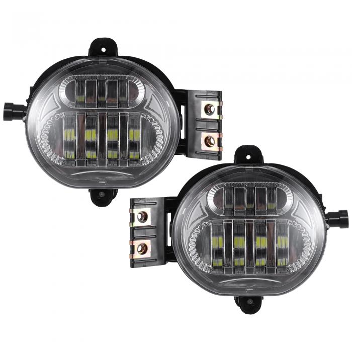 A ABSOPRO 運転用LEDフォグランプ 55077475A C 55077474A C Do dgeに対応 Ra mに対応 2500に対応 2003-2009 ホワイトLED 1ペア｜ソウテン