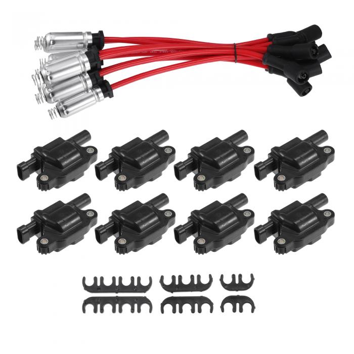 X AUTOHAUX シボレーに対応Silveradoに対応1500 GMCに対応 用1セットのイグニッションコイルパック No.12570616/12611424 黒メタル製|ソウテン
