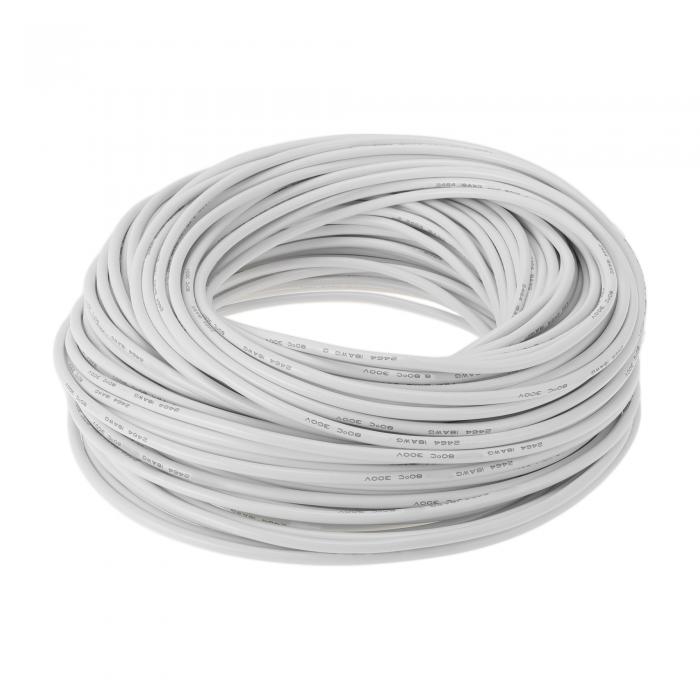 HEROFFIX 電気アース線 自動車用電源線 61 M ホワイト TC 1本 18AWG 2導体 完全絶縁&ソフトタッチジャケット ユニバーサル｜ソウテン