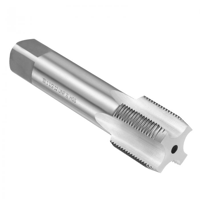 ハンドボトムタップ1"-1/2-12 UNF 2B 左ハンドスレッドボトミングスタイルスレッドタップハイスピードスチールHSS6542ストレートフルートスクリュータッピングツール｜ソウテン