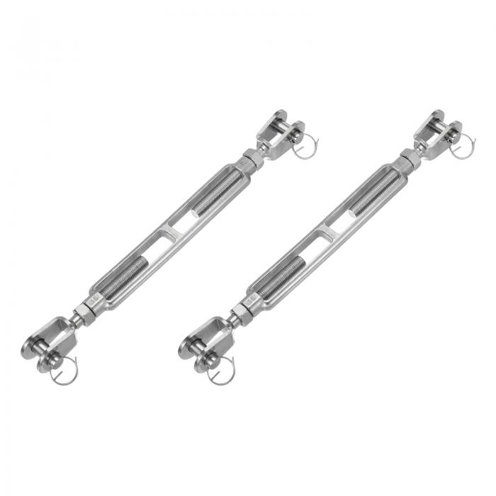 2 M16(5/8\") ジョーとジョーターンバックル ワイヤーロープテンション 304ステンレススチールターンバックル シェードセイル 収納家具用 御役目掛け目制限事項5300英国ポンド"
