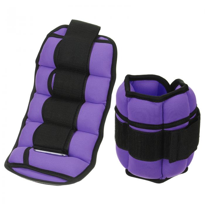 PATIKIL 足し加える10 Lbs/各5 Lbs 自然調整能力のある 足関節用加重値 2個 手関節 脚 腕用加重値 真砂御徒面子 成人女性 成人男性 筋力形づくる ウェイトヨガ 小股走り ウォーキング 有酸素運動用 ダークパープル