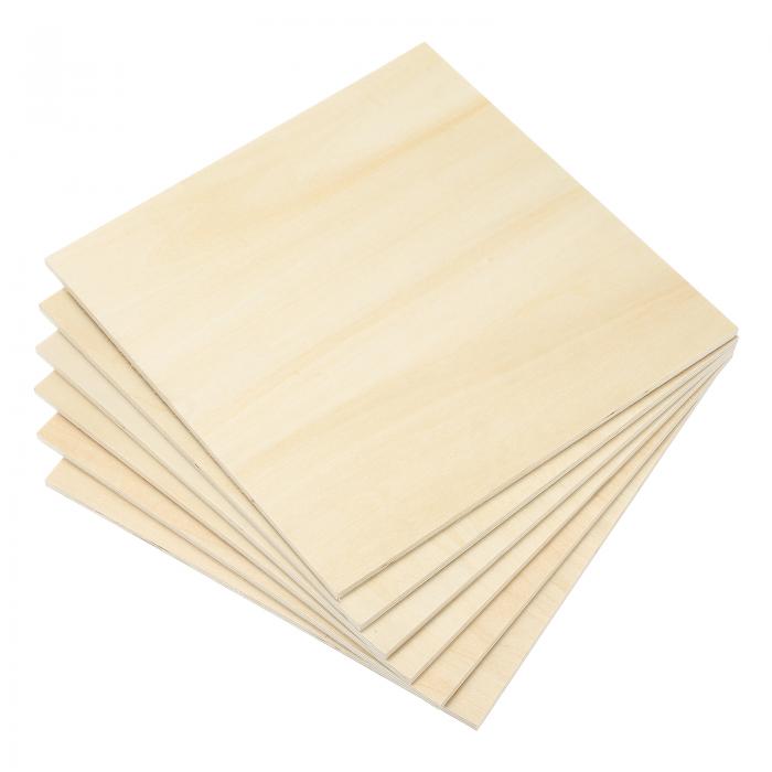 PATIKIL 60 x 60 x 0.6 糎 バスウッドシート 6個 6 粍 合わせ板腰かけ バルサ材ゲーム盤 未入眼 薄べったい木 真四角ゲーム盤 木目細かな境界線の外側 芸術品 レーざーカットモデル 刻みつける 染め付ける用