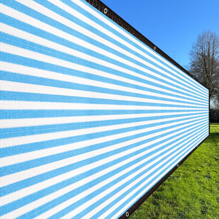 フェンスプライバシースクリーン 20ft×16フィート(302乗フィート) 日よけサイバー空間取りまかなう メッシュ剣術 露台・露天甲板・後庭・合財袋・草木用 青碧 白いこと