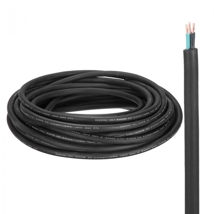 S JOOW 12ゲージ 3導電体電話線 25フート 12AW G 乗用車用?線 300V 携帯型ワット数有線テレビ 発生機 LE D点火装置 乾電池じゅうでんき 延性のあるな取りひろげる吊りひも用