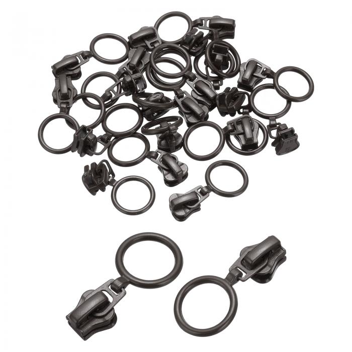 Pack of 20 Zipper Sliders #5 Metal Repair Replacement Parts No Sewing Needed Closed End Repair for Bags, Wallets, Jackets, Brown