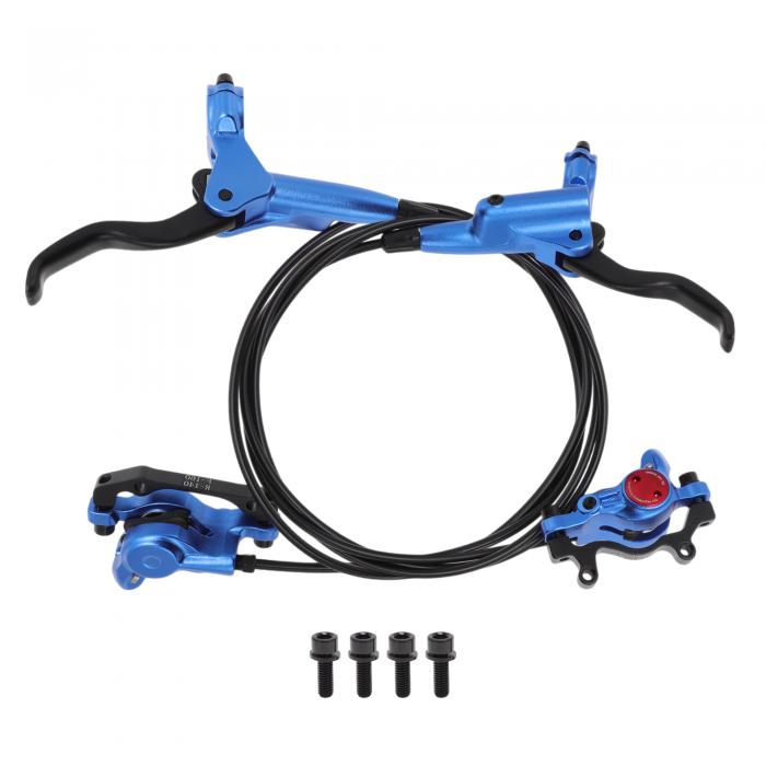 BULLSPANN 1セット 自転車ブレーキアクセサリー アルミニウム合金 ブレーキハンドルバー リア左フロント右ブレーキレバーとブレーキワイヤー ロードバイク MTB用 ブルー｜ソウテン