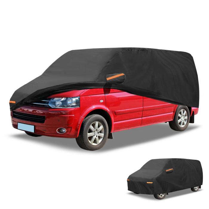Partuto 車カバー 防水 オールウェザー 自動車用 屋外用 アンチUV 日光 雨保護 フルエクステリアカバー Volk-swa-genに対応 T5 SWB 用 Volk-swa-genに対応 T6 SWB 用 ブラック W/ リフレクティブストラップ｜ソウテン 8,742円