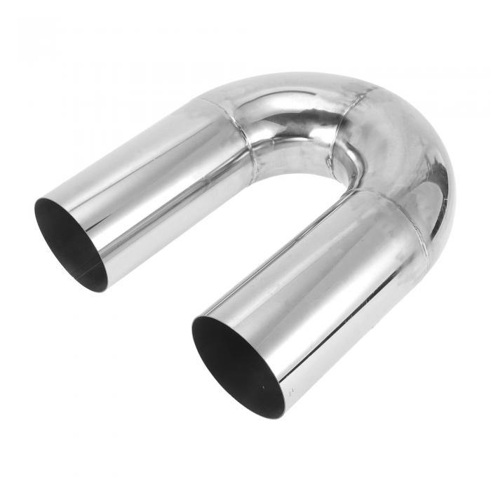 Motoforti 180度マンドレル排気管DIYカスタムカーモディファイド排気管チュービング108mm/4.25" OD 300mm/11.81" 長さT304ステンレススチールシルバートーン｜ソウテン