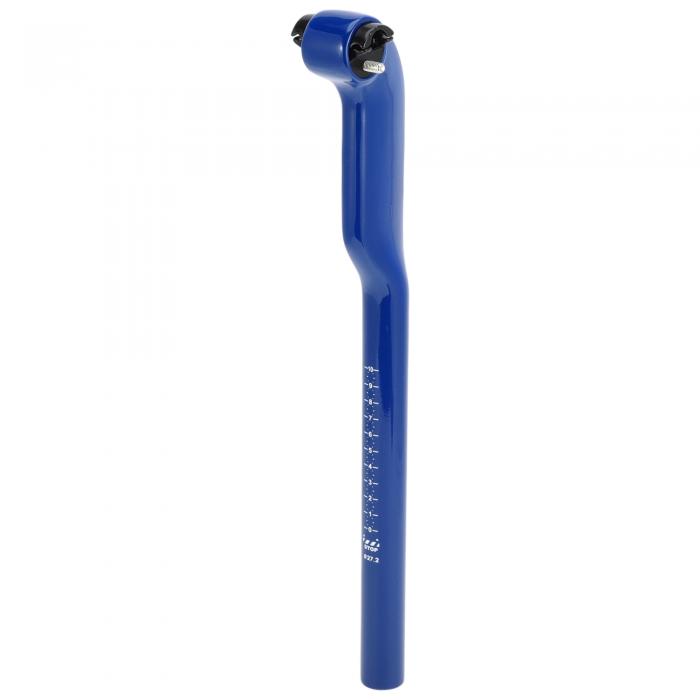 Motoforti ユニバーサルバイクシートポストバイクサドルポストシートチューブ27.2x400mm 25°高さ調節可能カーボンファイバーブルー1個|ソウテン