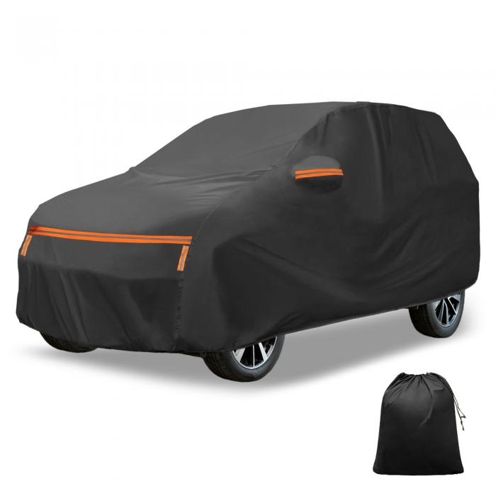 X AUTOHAUX スズキアルト用カーカバー アルミフィルム スパンレース綿（裏起毛） アウトドアフルカーカバー全天候対応防水風防日光雨雪保護ドアジッパー付き｜ソウテン