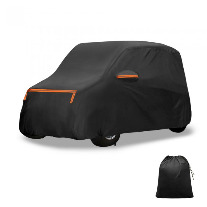 X AUTOHAUX 日産デイズ用カーカバー アルミフィルム スパンレース綿（裏起毛） アウトドアフルカーカバー オールウェザー防水風防日光雨雪保護 ドアジッパー付き｜ソウテン