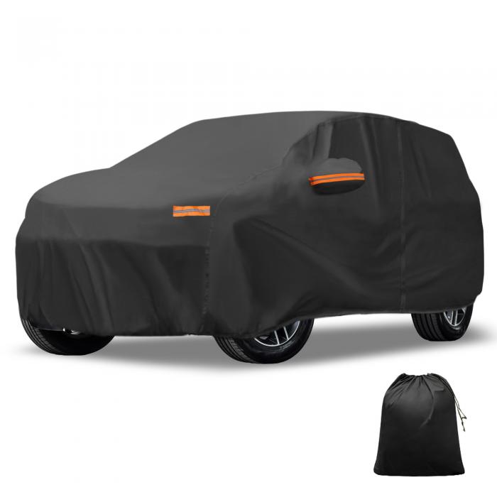 X AUTOHAUX Fordに対応エッジ用カーカバー アルミフィルム アウトドアフルカーカバー オールウェザー防水 防風 防日光 防雨 防雪 ドライバードアジッパー ブラック｜ソウテン 8,935円