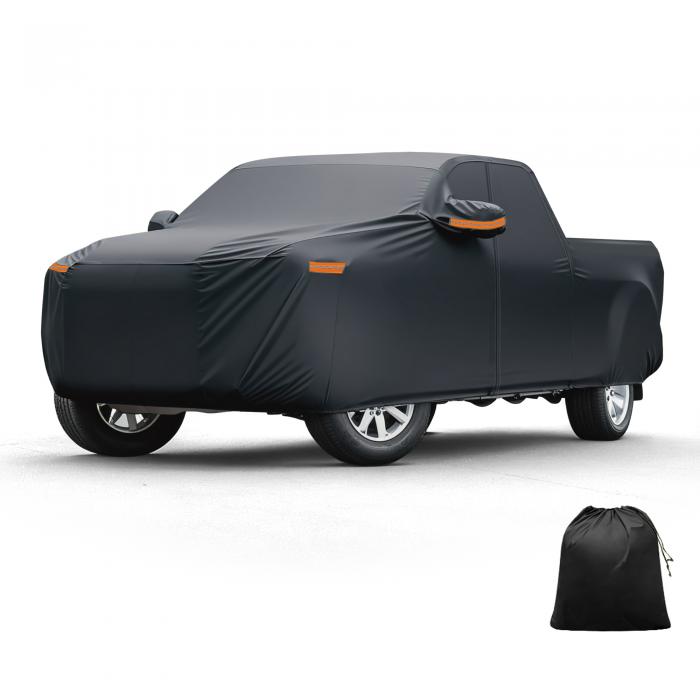 X AUTOHAUX Fordに対応・レンジャー用のカーカバー アルミフィルム アウトドア フルカーカバー オールウェザー 防水 防風 防日光 ドライバードアジッパー ブラック|ソウテン