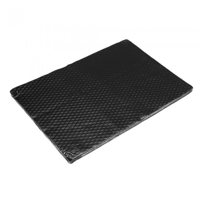X AUTOHAUX 5個80mil 2mm 10sqftカーサウンドデッドニングマットブチ ルゴムヒートシールド材料ダンピングフードボートエンジンカバー用15.75"x11.02"ブラックロンバス｜ソウテン