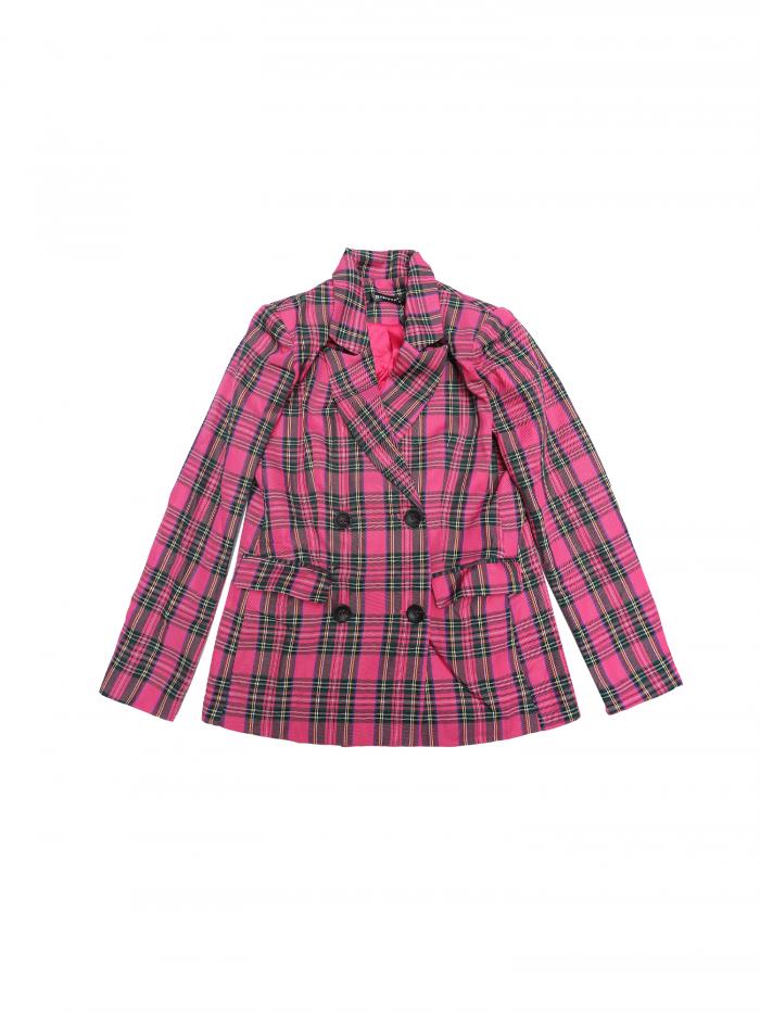 黒とピンクのチェック柄テーラードジャケット 楽天市場】ジャケット メンズ テーラードジャケット ウール チェック柄