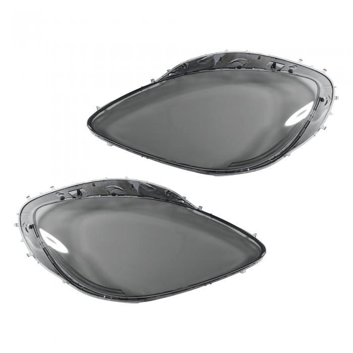 INFINAUTO ヘッドライトレンズカバーフロントレフトライトヘッドライトヘッドランプレンズクリアレンズカバーfor Chevroletに対応 Corvette C6 2005-2013 PCブラック｜ソウテン
