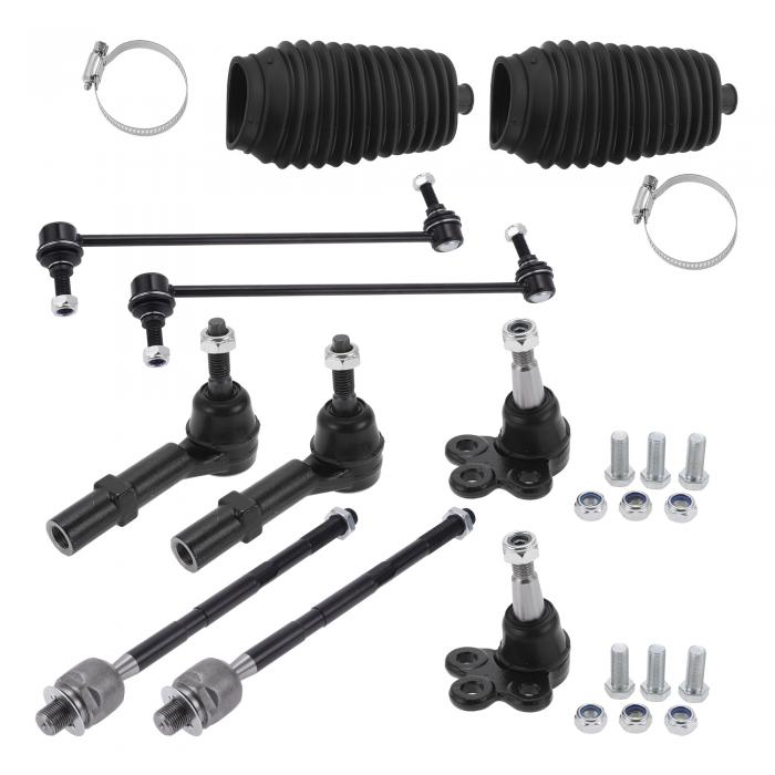 X AUTOHAUX 10個フロントサスペンションキットインナーアウタータイロッドエンドフロントスウェイバーリンクロワーボールジョイントブーツ付きGMCに対応 Acadia 2011-2015｜ソウテン