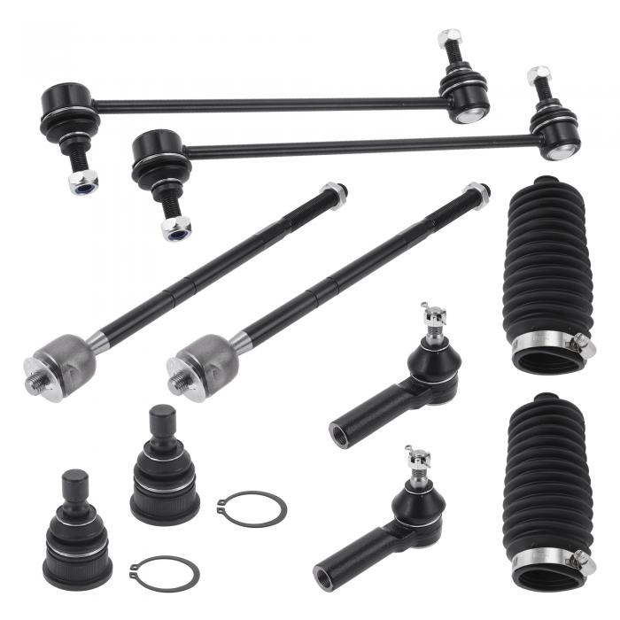 X AUTOHAUX マツダに対応トリビュート2005-2006用の10個のフロントサスペンションキットインナーアウタータイロッドエンドフロントスウェイバーリンクロワーボールジョイントブーツ｜ソウテン