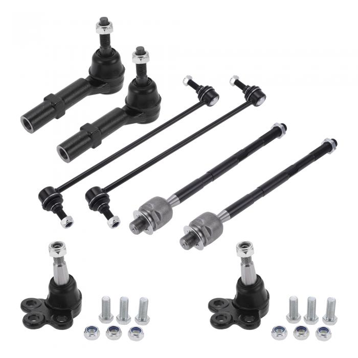 X AUTOHAUX 2011-2015年用GMCに対応 Acadia向けの8個フロントサスペンションキットインナーアウタータイロッドエンドフロントスウェイバーリンクロワーボールジョイント|ソウテン