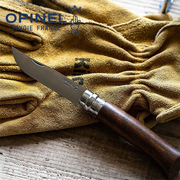 OPINEL オピネル ステンレススチール#8 ウォールナット 41525 ステンレスナイフ 折りたたみナイフ コンパクト ソロキャンプ アウトドアナイフ  折り畳みナイフ サバイバルナイフ 焚き火 焚火 BBQ 魚釣り 登山 ハイキング ソロ キャンプ 道具 ブッシュクラフト アウトドア ...