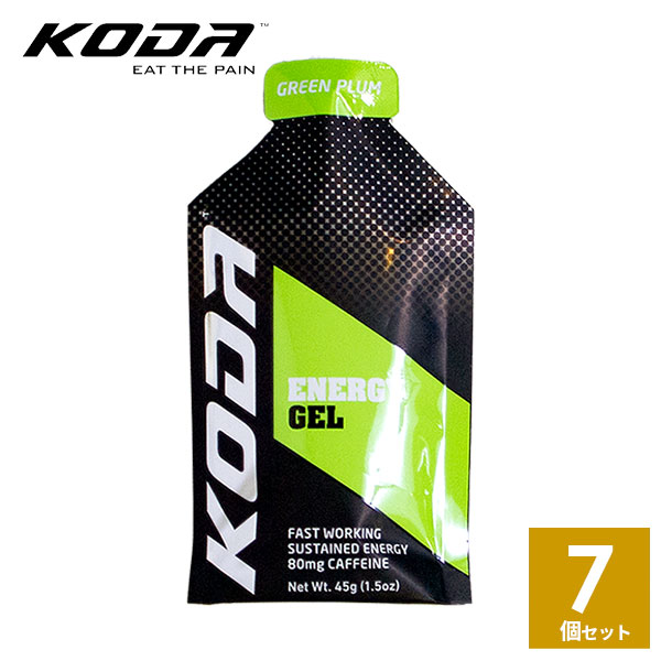 KODA コーダ 旧shotz ショッツ エナジージェル グリーンプラム味×7個セット 行動食 補給食 ランニング トレラン レース マラソン 独創的