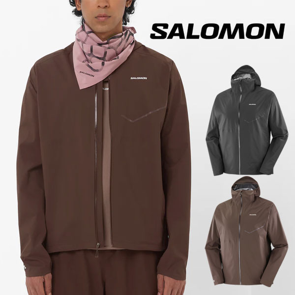 SALOMON サロモン BONATTI WATERPROOF 男性用ジャケット メンズ レインジャケット 防水ジャケット 雨具 軽量 コンパクト マウンテンパーカー アウター フルジップ トレイルランニング トレラン マラソン 登山 ハイキング レインウェア｜外遊びの専門店CamCom（カムカム）