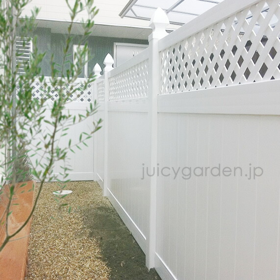 フェンス おしゃれ 樹脂 ガーデンフェンス カントリーガーデン フェンス 目隠し プライバシー お庭 真っ白 ホワイトフェンス 樹脂製 プライバシー1型 おしゃれガーデン家具と物置 Juicy