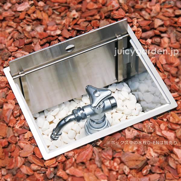 Stainless steel water faucet box (lid storage type