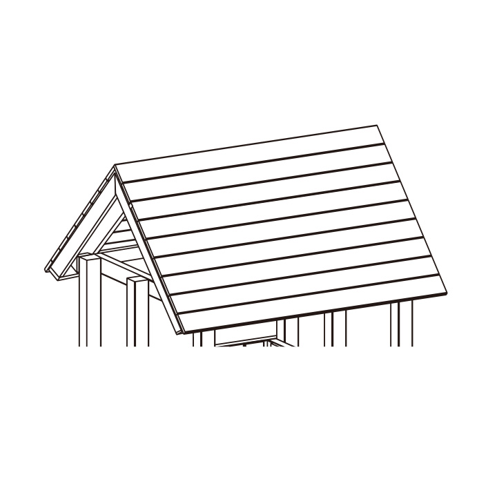 DIY 屋外 家庭用遊具作成用パーツ 【BASEオプション】「木製屋根 はらっぱギャング」 自作｜おしゃれガーデン家具と物置 JUICY 42,757円