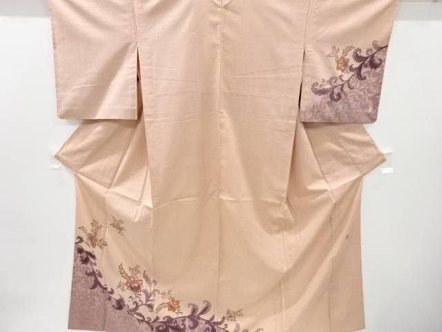 作家物 花唐草模様手織り節紬一つ紋単衣訪問着 リサイクル 中古 着 宗sou Bilalshahrour Fr 作家物 花唐草模様手織り節紬一つ紋単衣訪問着 リサイクル 中古 着 宗sou Bilalshahrour Fr