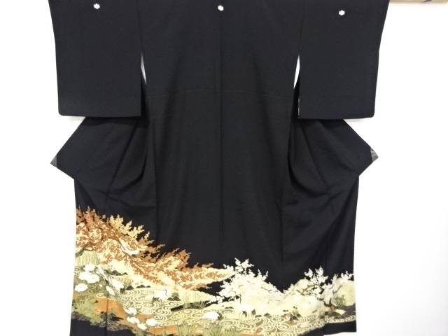 金彩鶴に被子植物壁掛け留袖 比翼ツキ 再利用 中古 到着 宗sou 茶工具 茶道 着り物 Pasadenasportsnow Com